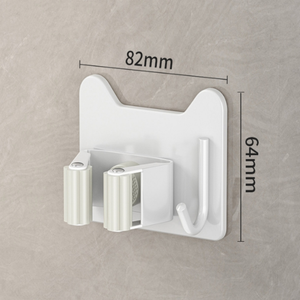 Support de rangement mural pour toilettes Support de vadrouille en métal non perforé avec pince à artefact <span class=keywords><strong>balai</strong></span> pour vaisselle - Product Image 6