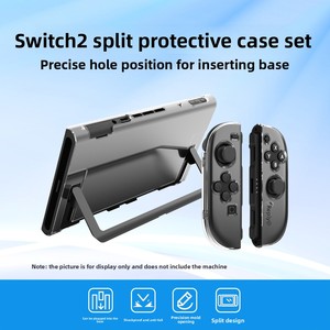 Étui de protection pour console Switch2 et manettes - Demi-étuis gauche/droite séparés avec améliorateur de préhension transparent (matériau PC) - Product Image 4