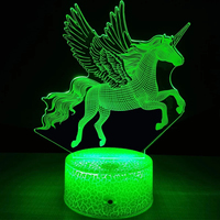 Base de lampe LED 3D RGB 7 couleurs circulaire personnalisée, recharge USB, texture bois craquelé noir et blanc, acrylique, décoration intérieure