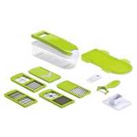Hachoir Commercial Multifonction en Acier Inoxydable pour Oignons et Légumes, Coupe-Oeufs, Mandoline, Trancheuse, Râpe pour Usage Quotidien