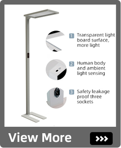 Lampes sur pied LED modernes en gros avec <span class=keywords><strong>variateur</strong></span> tactile, en aluminium, CRI 80 élevé, kit d'éclairage pour bureau et salle de conférence - Product Image 3