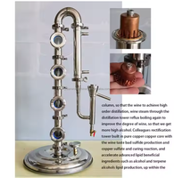 Alambic en cuivre pour la distillation de gin, alambic à moonshine Y 100L, alambic à whisky E avec boîte de vitesses, moteur, roulements, composants à vendre, neuf