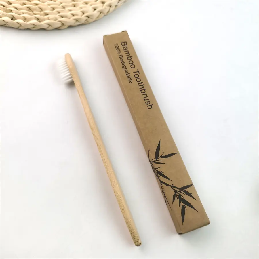 Spazzolino da denti in bambù per adulti morbido di alta qualità biodegradabile naturale ecologico di fabbrica
