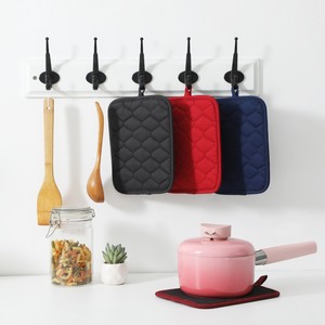 Soportes de silicona para ollas de algodón y manoplas para horno resistentes al calor 18x23cm almohadillas rectangulares aptas para lavavajillas para uso en la cocina - Product Image 2