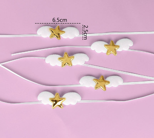 Pentagramma piccole ali budino bottiglia cinghie matrimonio dessert tavolo layout <span class=keywords><strong>festa</strong></span> di compleanno <span class=keywords><strong>festa</strong></span> del bambino decorazione fiori legati 5 pezzi - Product Image 6