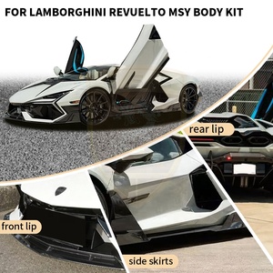 Restyling MSY Style Dry Carbon Fiber Body Kit para Lamborghini Revuelto <span class=keywords><strong>2023</strong></span> + Faldones laterales del labio delantero Difusor trasero Cubierta del motor - Product Image 4