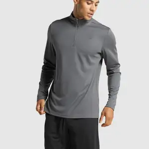 2022 AMW Pullover da uomo con cappuccio 1/4 Zip manica lunga con coulisse felpe con cappuccio con tasca con cerniera per uomo Sport 1/4 zip palestra