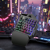 Clavier de jeu haute performance à une main, 35 touches, rétroéclairage RVB, clavier ergonomique à une seule main, contrôleur de jeu filaire mini, OEM