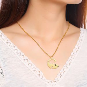 Set di 2 Collane con Ciondolo a Forma di Coppia di Gatti in Acciaio Inossidabile, Collana dell'Amicizia con Pezzi di Puzzle Yin <span class=keywords><strong>Yang</strong></span> Abbinati, Regalo - Product Image 5