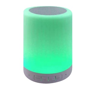 Custom Logo Led Touch Lamp Portable <strong>Table</strong> Speaker Pc Audio Desk Lamp Speaker Moon Light With Speaker For Christmas Holidays - Product Image 3