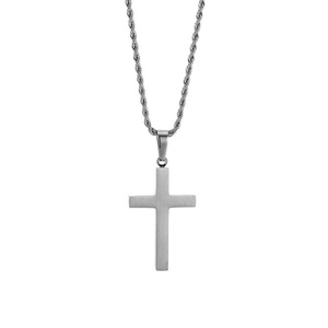 <b>Cross</b> Necklace for Men 316L Stainless Steel 18K Gold Plated Rope <b>Chain</b> Christian Faith Durable Daily Wear Non Tarnish Christmas - Product Image 5