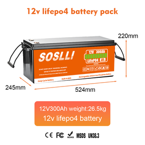 Oem Lifepo4电池12v锂电池12V 7Ah 8Ah 12Ah 20Ah 50Ah 100Ah 200Ah磷酸铁锂电池12v太阳能电池 - Product Image 3