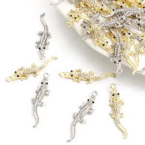 SX-78 mode bricolage métal alliage strass cristal diamant crocodile collier boucle d'oreille porte-clés pendentif breloque bijoux accessoires