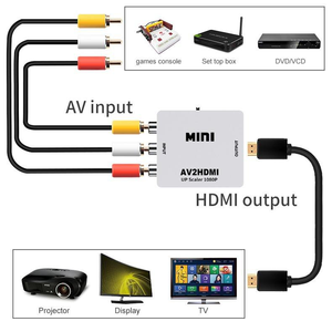 Nouvel adaptateur RCA vers HDTV pour HDMI Composite 1080P 3 RCA CVBS, mini convertisseur audio-vidéo HDTV vers AV, petite boîte Mini Hdmi2av <span class=keywords><strong>Av2hdmi</strong></span> - Product Image 6