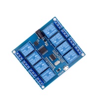 Module de relais 8 voies 5v, contrôle par port série USB, module de relais à commande à distance sécurisée, module de relais Wifi