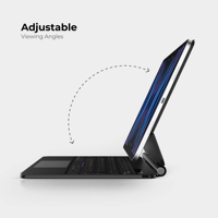 Casing gunting ajaib dengan lampu latar RGB, casing gunting ajaib ultra-tipis bahan Aloi aluminium untuk M4 iPad Pro 11 inci