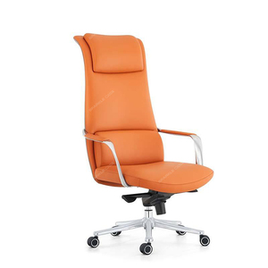 SPARKLE BOSS Sillas de oficina de cuero Respaldo alto Silla ergonómica de cuero genuino para oficina - Product Image 1