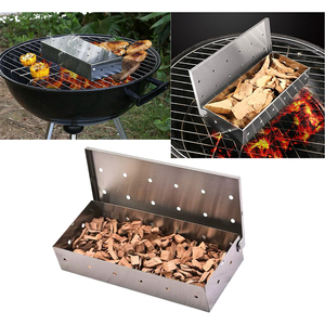 Boîte fumée en acier inoxydable de haute qualité outils de barbecue en plein air boîte de viande de fumeur pour <span class=keywords><strong>Babecue</strong></span> en plein air - Product Image 1