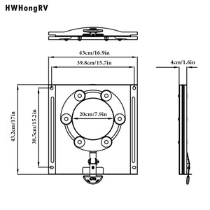 Base de siège pivotant pour passager rotatif à 360 degrés, base de conversion de siège de camping-car, compatible Sprinter <span class=keywords><strong>Transit</strong></span> T5 T6 - Product Image 3