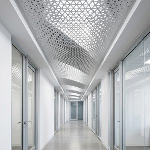 Panel de techo de aluminio perforado duradero de 24x24 pulgadas, diseño industrial cuadrado, montaje empotrado, resistente al fuego e insonorizado - Product Image 3