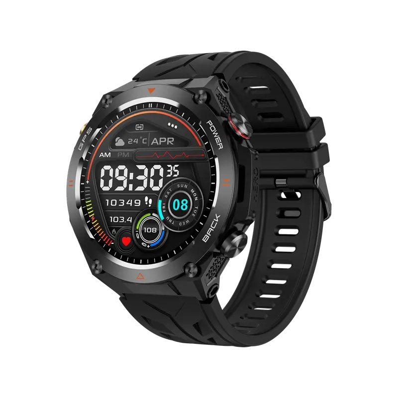 2024 popolare orologio intelligente KC82 GPS integrato, schermo rotondo 650Mah grande batteria Reloj Inteligente Smartwatch Para Hombre Mujer