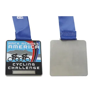 Medaglia personalizzata Design bronzo Triathlon Finisher vincitore inciso lega di zinco Catholic Powerlifting