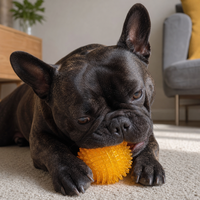 Balle à mâcher interactive pour chien TPR Spiky, style classique et moderne, jouet de nettoyage dentaire, 2 tailles disponibles