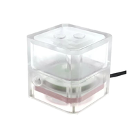Pompe à eau silencieuse en plastique pour ordinateur, modèle Q1, avec lumière LED rouge et bleue, boîtier de pompe intégré pour refroidissement par eau avec cycle d'eau