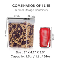Haixin — récipient de stockage d'aliments, carré et hermétique, 1.6L, avec couvercle, pour la farine de céréales et le sucre G1064
