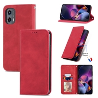 Dompet kulit Retro casing ponsel untuk Moto Stylus 5g/G Play 2024 dudukan penutup lipat PU, untuk Moto G04/G04S/G24 casing kartu kredit