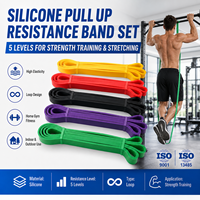 Bandas de Resistencia de Silicona Jinke, Lazo Largo de 208 cm, Resistentes, para Calistenia y Entrenamiento de Fuerza, Logotipo Personalizado, Venta al Por Mayor