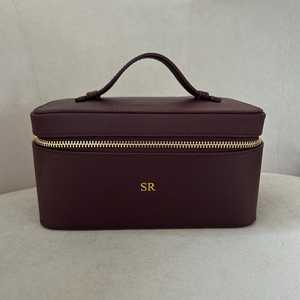 Personalized Logo Portable Makeup <strong>Bag</strong> Travel Accessories Toiletry Lifestyle <strong>Bags</strong> Beauty Makeup <strong>Cosmetic</strong> Leather Travel Case - Product Image 1