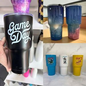 Cadeaux promotionnels 30oz. Gobelets sans pied en acier inoxydable de marque avec paille pour la bière - Product Image 5