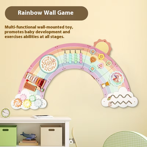 Tablero ocupado montado en la pared multifunción personalizado, material didáctico sensorial <span class=keywords><strong>de</strong></span> música, juguetes educativos Montessori para niños - Product Image 2