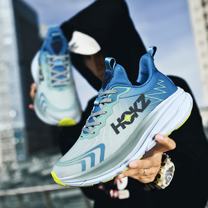 Scarpe da Trail Running Unisex Blu Traspiranti con Ammortizzazione Ultra Spessa, Suola Antiurto, Antiscivolo, con Lacci, per Trekking Outdoor - Product Image 1