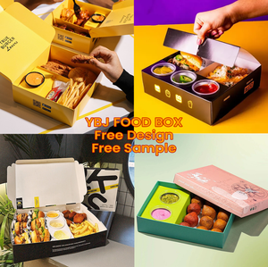 Scatola di Carta Monouso per Alimenti OEM all'Ingrosso per Asporto, Confezione per Shawarma, Patatine Fritte, Insalata, Fast Food con Scomparto per Salsa - Product Image 3