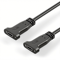Cable de carga rápida USB 3,2/3,0 tipo C de grado industrial con tornillos simples y dobles y blindaje (macho a hembra)