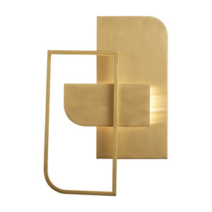 Lámpara de Pared de Cobre Estilo Italiano, Diseño Moderno de Alta Gama, Geométrica Minimalista para Sala de Estar, Entrada, Dormitorio Principal - Product Image 4