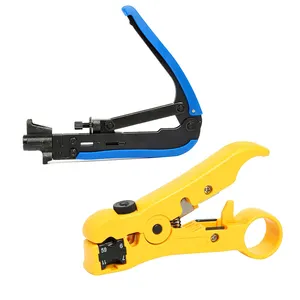 Coax Cable wire Pen Crimping Stripper F BNC RCA Connector Crimper Coaxial Cable Tool For RG6 RG59 RG11