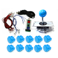 Kit de bricolage pour carte d'encodeur de clavier USB à puce zéro retard pour PCTV Box Arcade Stick 30MM Push Buttons Plastic Coin Pusher for Game