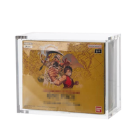 Boîte de protection en acrylique pour booster de cartes à collectionner avec logo personnalisé, étui de présentation monobloc en acrylique pour booster de cartes à collectionner