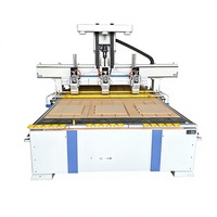 Machine de gravure CNC à trois têtes 2040 pour le travail du bois, équipement de nesting pour panneaux, meubles et portes d'armoires