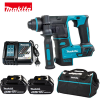Perceuse à percussion électrique Makita 18V avec 2 batteries 5.0Ah, chargeur et sac – Kit de perçage abordable pour travaux de forage – Ensemble de marteau perforateur électrique Makita