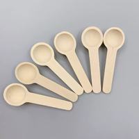 SINCERE Promotion Spéciale Cuillère en Bois Moderne de 1ml, 5ml, 10ml pour Crème Glacée, Miel, Lait en Poudre – Mini Cuillère à Poudre au Design Rond Naturel