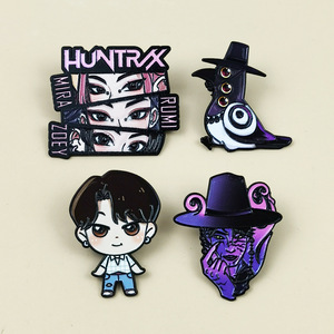 Broche de dessin animé créative Garçon et Fille Magiques, Badge décoratif personnalisé sur le thème du cinéma et de l'animation anglaise - Product Image 1