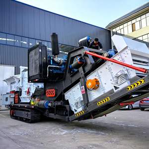 Station de concassage mobile de type chenille, concasseur à mâchoires mobile pour déchets de construction, concasseur de pierre de minerai - Product Image 5