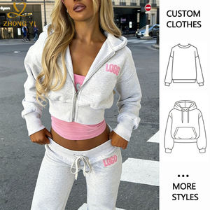 Ensemble de <span class=keywords><strong>jogging</strong></span> unisexe 2026 pour <span class=keywords><strong>femme</strong></span>, ensemble de sweat-shirts à capuche uni, survêtements personnalisés avec logo, survêtements vierges - Product Image 1