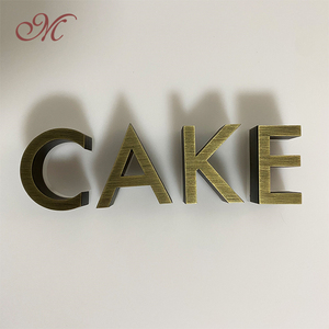 Tùy chỉnh thương mại logo kim loại thư Laser-cắt thép không gỉ Chải bề mặt cho công ty bệnh viện ứng dụng biến áp - Product Image 4