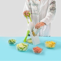 Coupe-légumes multifonctionnel manuel en plastique PP, râpe, trancheuse, hachoir, outil de cuisine, écologique et sûr