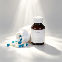 Bouteilles de compléments alimentaires en PET avec bouchon à clapet, contenants vides en plastique pour pilules, capsules de vitamines, emballages de médicaments